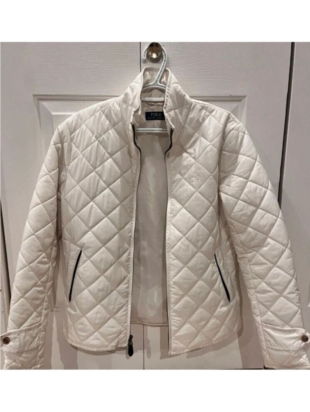 Size L - Ralph Lauren Lightweight Quilted Jacket Ivory/White